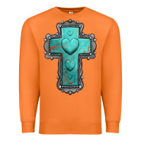 Carrot turquoise gemstone cross Premium Sweatshirt - Jasminsmagicworld