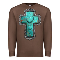 Chestnut turquoise gemstone cross Premium Sweatshirt - Jasminsmagicworld