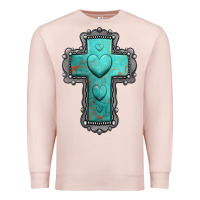 Pale Pink turquoise gemstone cross Premium Sweatshirt - Jasminsmagicworld