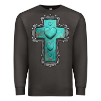 Smoke turquoise gemstone cross Premium Sweatshirt - Jasminsmagicworld