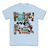 Dusty Blue Faith Over Fear Classic Tee - FaDigitalArtStudio