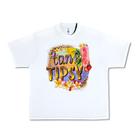White tan tipsy summer Urban Heavy Tee - texasbilliewilder