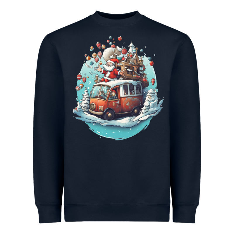 Happy Santa Heavyweight Sweatshirt by Unal Design | Teevron