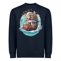 Navy happy santa Heavyweight Sweatshirt - Unal Design
