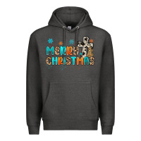Charcoal Heather western merry christmas Premium Hoodie - MaliasSmallBusiness