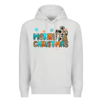 Dove Grey western merry christmas Premium Hoodie - MaliasSmallBusiness