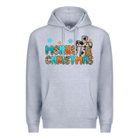 Heather Grey western merry christmas Premium Hoodie - MaliasSmallBusiness