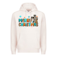 Pale Pink western merry christmas Premium Hoodie - MaliasSmallBusiness