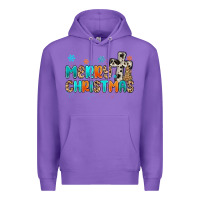 Purple western merry christmas Premium Hoodie - MaliasSmallBusiness