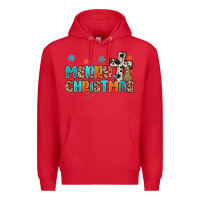 Red western merry christmas Premium Hoodie - MaliasSmallBusiness