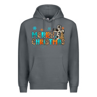 Rock western merry christmas Premium Hoodie - MaliasSmallBusiness