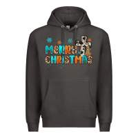 Smoke western merry christmas Premium Hoodie - MaliasSmallBusiness