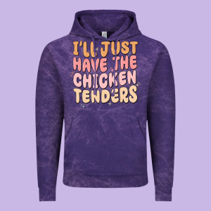 I'll Just Have The Chicken Tenders Vintage Hoodie Designed By Maliassmallbusiness