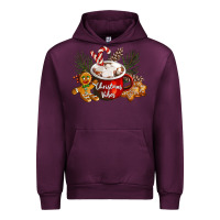 Mauve Wine christmas vibes hot cocoa Urban Hoodie - LillyAllenDesigns