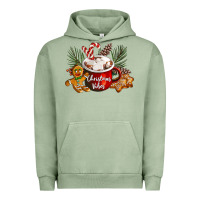 Pigment Oil Green christmas vibes hot cocoa Urban Hoodie - LillyAllenDesigns