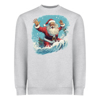 Heather Grey happy santa Heavyweight Sweatshirt - Unal Design