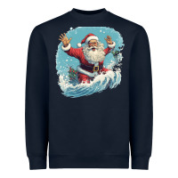Navy happy santa Heavyweight Sweatshirt - Unal Design