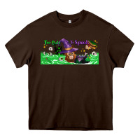 Chocolate Brown Too Cute To Spook Baby Orangutan Heavy Core Tee - LillyAllenDesigns