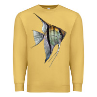 Antique Gold Angelfish Premium Sweatshirt - LillyAllenDesigns