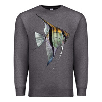 Charcoal Heather Angelfish Premium Sweatshirt - LillyAllenDesigns