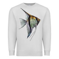 Dove Grey Angelfish Premium Sweatshirt - LillyAllenDesigns