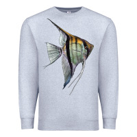 Heather Grey Angelfish Premium Sweatshirt - LillyAllenDesigns