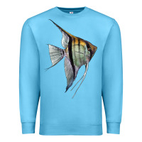 Ocean Blue Angelfish Premium Sweatshirt - LillyAllenDesigns