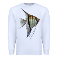 White Angelfish Premium Sweatshirt - LillyAllenDesigns