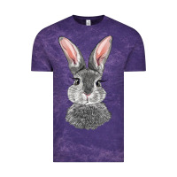 Cloud Purple Bunny Face Vintage Tee - RanaPortraitStore