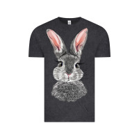 Vintage Black Bunny Face Vintage Tee - RanaPortraitStore