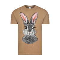 Vintage Coffee Bunny Face Vintage Tee - RanaPortraitStore