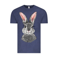 Vintage Denim Bunny Face Vintage Tee - RanaPortraitStore
