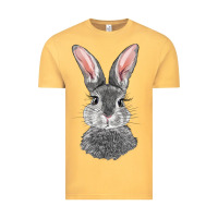 Vintage Mustard Bunny Face Vintage Tee - RanaPortraitStore