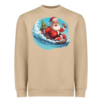 Mushroom surf happy santa Heavyweight Sweatshirt - Unal Design