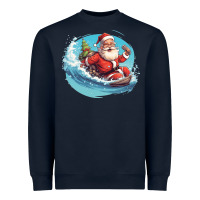 Navy surf happy santa Heavyweight Sweatshirt - Unal Design