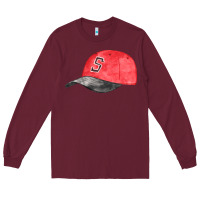 Burgundy red softball cap fa element Long Sleeve Tee - FaDigitalArtStudio