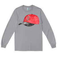 Heather Grey red softball cap fa element Long Sleeve Tee - FaDigitalArtStudio