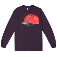 Plum red softball cap fa element Long Sleeve Tee - FaDigitalArtStudio