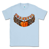 Dusty Blue Thankful Classic Tee - CowhideDigitalArt