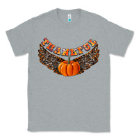 Heather Grey Thankful Classic Tee - CowhideDigitalArt
