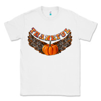 White Thankful Classic Tee - CowhideDigitalArt