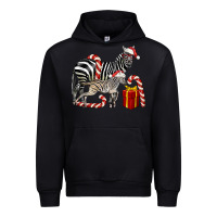 Black Christmas Zebra Baby And Mama Urban Hoodie - LillyAllenDesigns