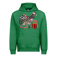 Emerald Christmas Zebra Baby And Mama Urban Hoodie - LillyAllenDesigns