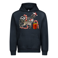 Navy Christmas Zebra Baby And Mama Urban Hoodie - LillyAllenDesigns
