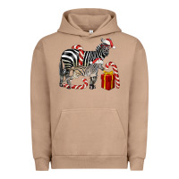 Pigment Burro Christmas Zebra Baby And Mama Urban Hoodie - LillyAllenDesigns