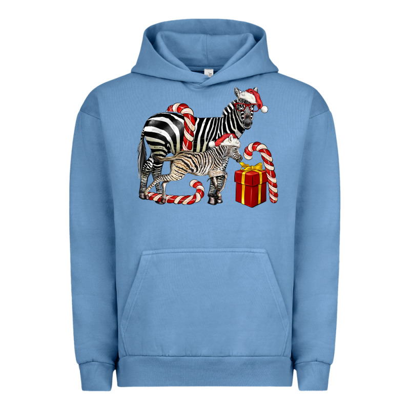 Christmas Zebra Baby And Mama Urban Hoodie by LillyAllenDesigns | Teevron