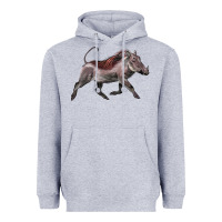 Heather Grey Warthog Illustrations Heavyweight Hoodie - LillyAllenDesigns
