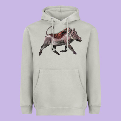 Warthog Illustrations Heavyweight Hoodie Designed By Lillyallendesigns