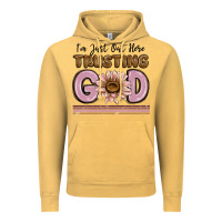 Vintage Mustard im just out here trusting god Vintage Hoodie - MaliasSmallBusiness