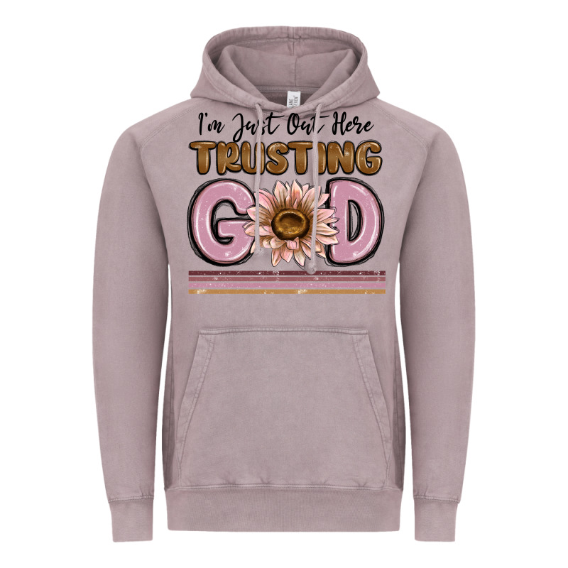 Im Just Out Here Trusting God Vintage Hoodie by MaliasSmallBusiness | Teevron